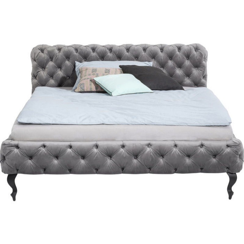 Bed Desire Velvet Silver Grey 180x200 cm